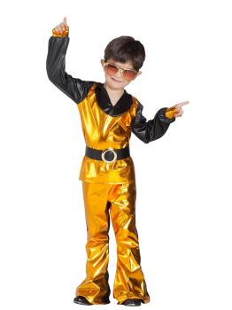 Fato de disco de ouro para menino
