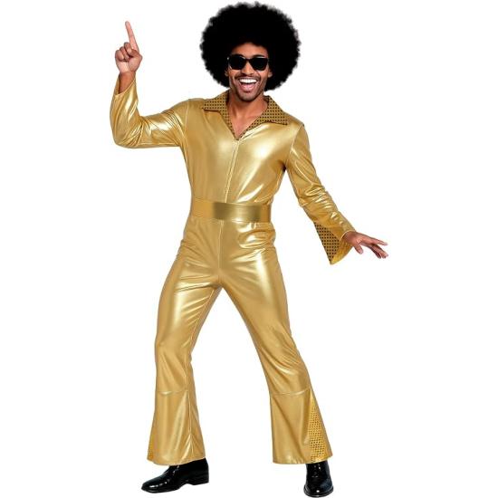 Fantasia de Cowboy Disco Dourada para Homens