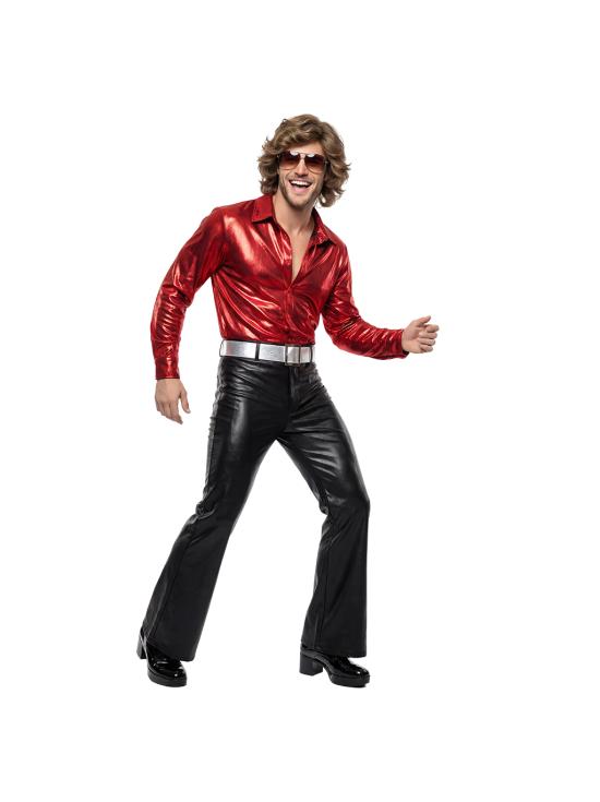 Fantasia de Showman de Discoteca para Homens Adultos – Estilo Anos 70