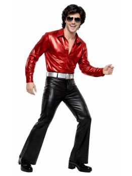 Fantasia de Showman de Discoteca para Homens Adultos – Estilo Anos 70
