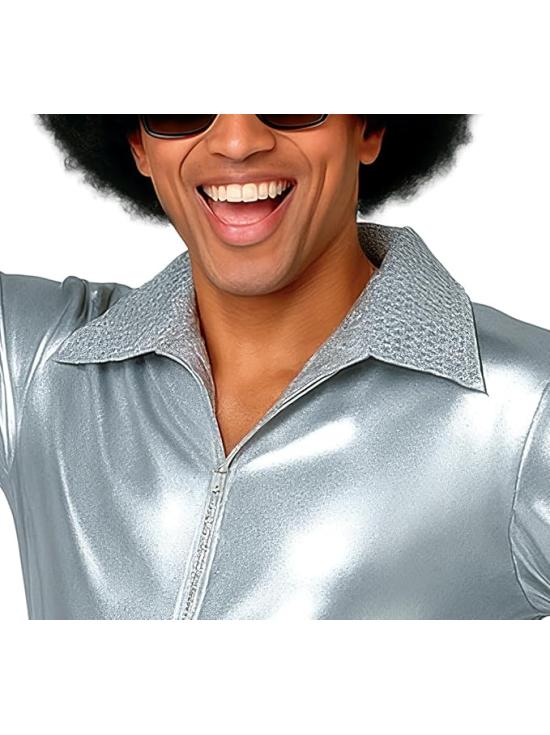 Fantasia Disco de Cowboy Prateado para Homens