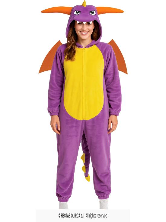 Fantasia Pokémon Dragão Roxo, Tamanho Único, Adulto Unissex
