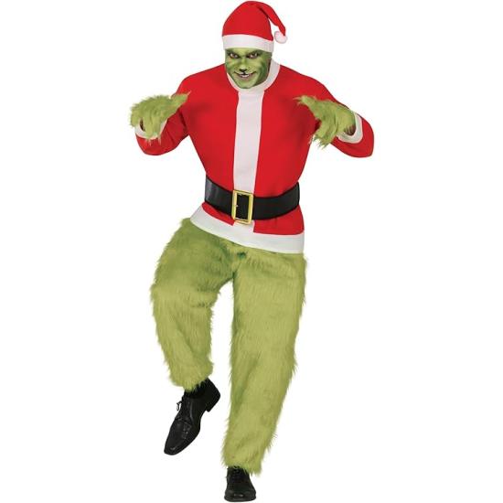 Fantasia de Natal de Luxo do Grinch para Homens