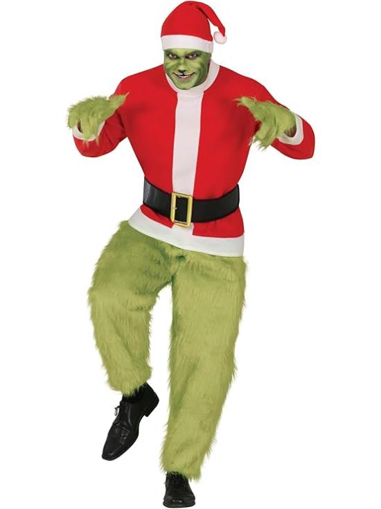 Fantasia de Natal de Luxo do Grinch para Homens
