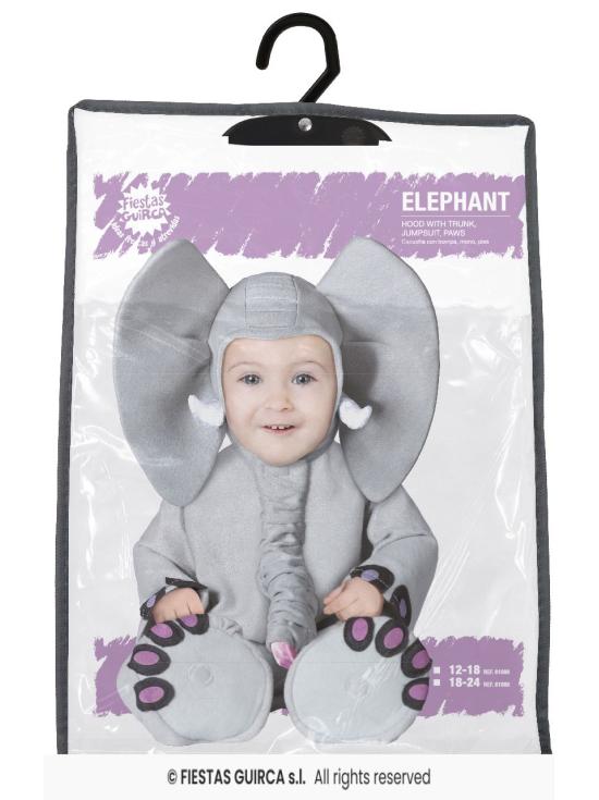 Fantasia de elefante bebê.