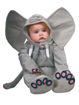 Fantasia de elefante bebê.
