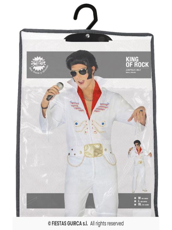 Fato de Elvis Rei do Rock para adulto
