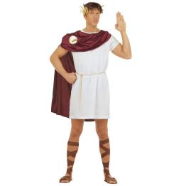 Fato de imperador romano Cláudio tamanho adulto