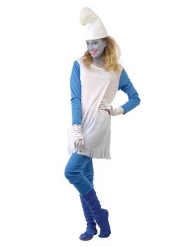 Fantasia de Smurfette Azul para Mulheres