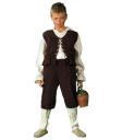 Traje medieval de escudeiro ou estalajadeiro. Menino