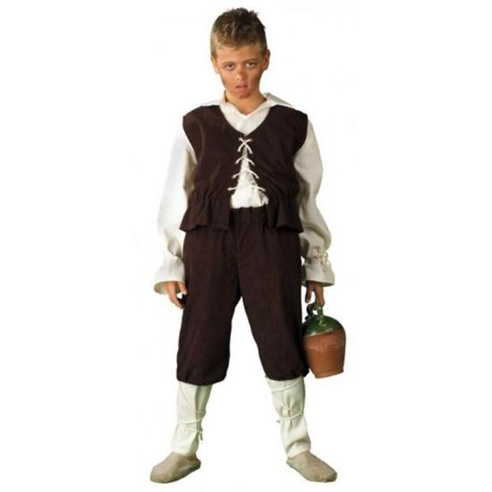 Traje medieval de escudeiro ou estalajadeiro. Menino Traje medieval de escudeiro ou estalajadeiro. Menino