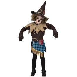Fantasia de espantalho de Halloween para menina