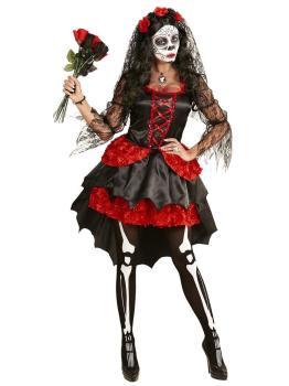 Fato adulto da esposa do dia da morte de Catrina