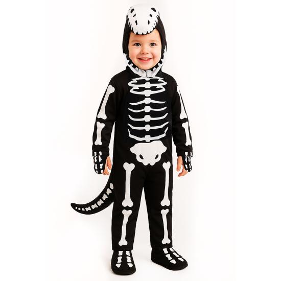 Fantasia de esqueleto de dinossauro Rex para crianças