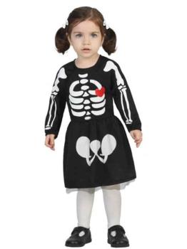 Fantasia de esqueleto para menina