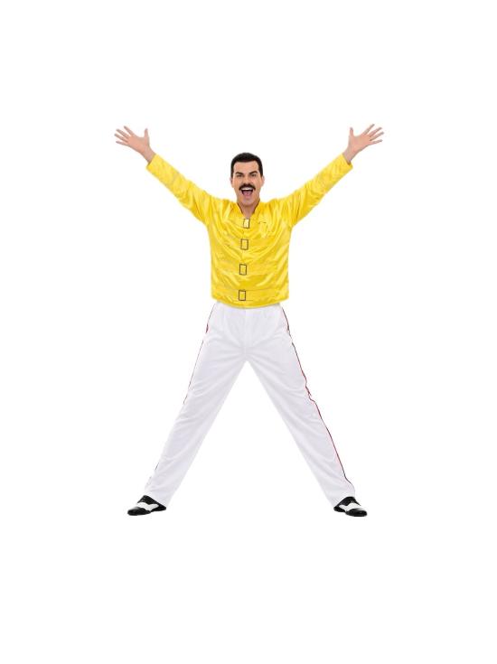Fantasia de Freddie Mercury para adultos - Fantasia de astro do rock
