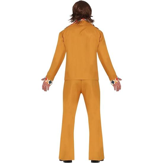 Fato laranja dos anos 70 para homem