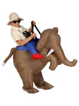 Fantasia de explorador em elefante infantil