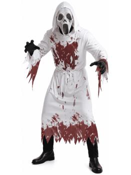 Fantasia de fantasma diabólico branco para homens