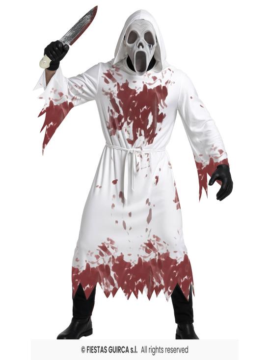 Fantasia de fantasma diabólico branco para homens