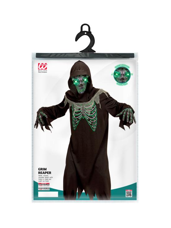 Fantasia infantil de fantasma de terror com olhos luminosos