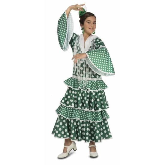 Fato de Flamenco Sevilha Verde Menina Fato de Flamenco Sevilha Verde Menina