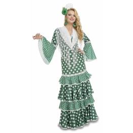 Fato de flamenco verde para mulher