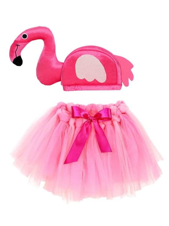 Fato de Flamenco Rosa tamanho criança