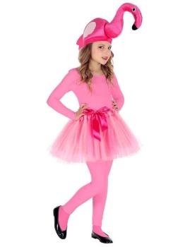 Fato de Flamenco Rosa tamanho criança