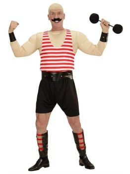Fantasia de homem forte de circo de luxo adulto