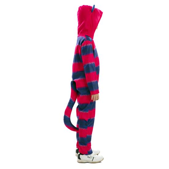 Fantasia de Gato Cheshire Infantil Unissex – Macacão com Capuz Fantasia de Gato Cheshire Infantil Unissex – Macacão com Capuz
