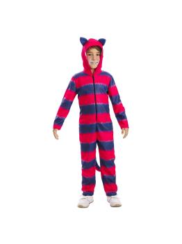 Fantasia de Gato Cheshire Infantil Unissex – Macacão com Capuz