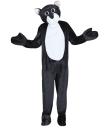 Fato de gato preto para adulto