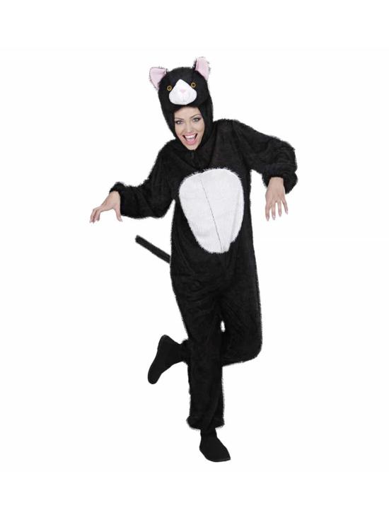 Fantasia de gato preto unissex adulto