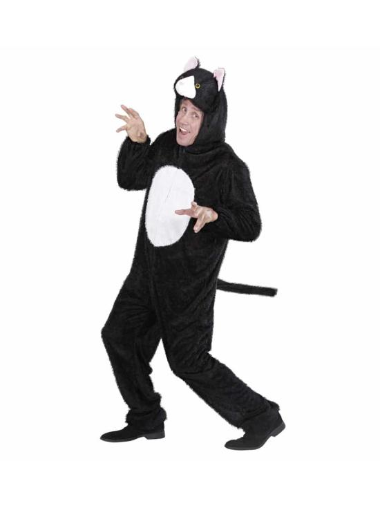 Fantasia de gato preto unissex adulto