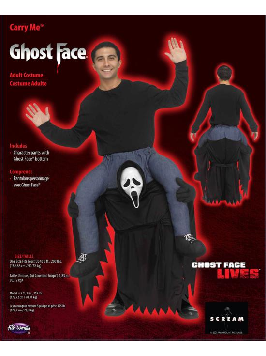 Fantasia 3D Ghostface Carry Me para Adultos