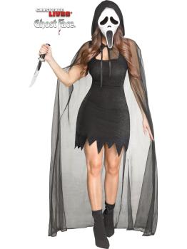 Fantasia de Ghostface Negro para Adultos - 30º Aniversário