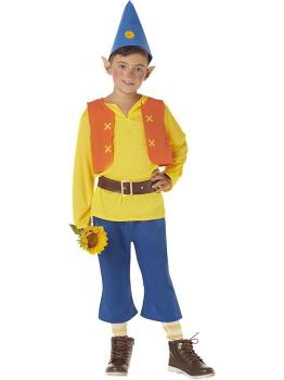 Fato de gnomo amarelo infantil