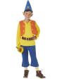 Fato de gnomo amarelo infantil