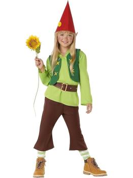 Fato de gnomo verde infantil
