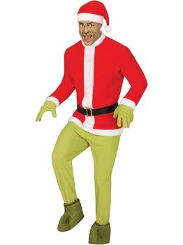 Fantasia de Grinch para adultos no Natal