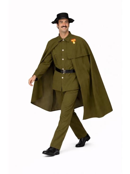 Fato de Guarda Civil com Capa para adulto