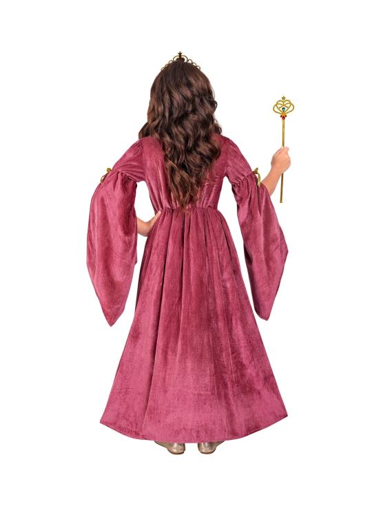 Elegante fantasia de princesa medieval em tamanho infantil.