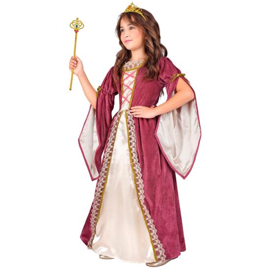 Fantasia elegante de princesa medieval em tamanho infantil Fantasia elegante de princesa medieval em tamanho infantil