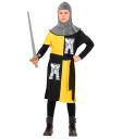Fato de guerreiro medieval infantil amarelo