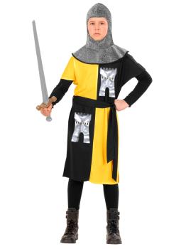 Fato de guerreiro medieval infantil amarelo