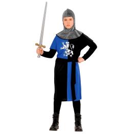 Fato de guerreiro medieval infantil azul