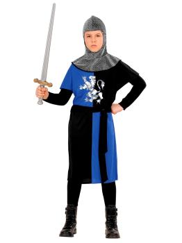 Fato de guerreiro medieval infantil azul