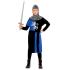 Fato de guerreiro medieval infantil azul
