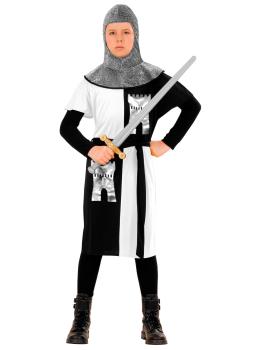 Fato de guerreiro medieval para criança branco